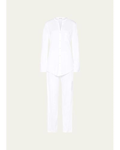 Hanro Cotton Deluxe Pajama Set - White