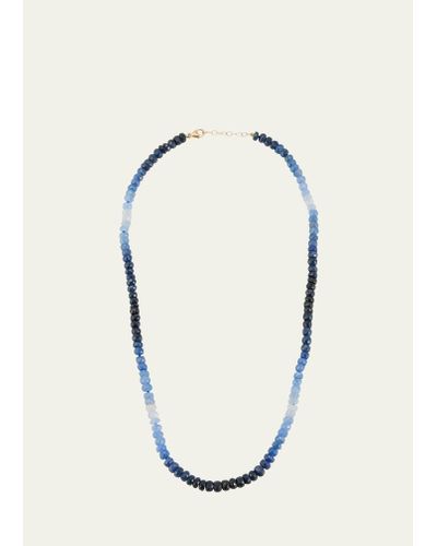 JIA JIA Ombre Blue Sapphire Bead Necklace
