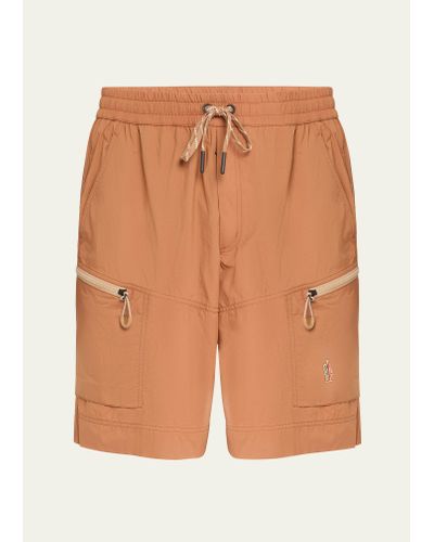 3 MONCLER GRENOBLE Nylon Ripstop Cargo Shorts - Orange