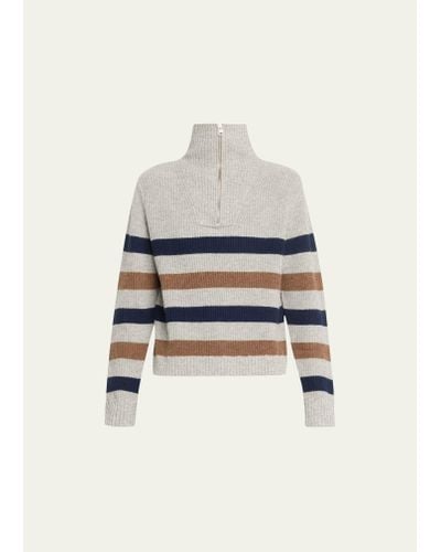 Kule The Morgan Wool And Cashmere Quarter-zip Sweater - White
