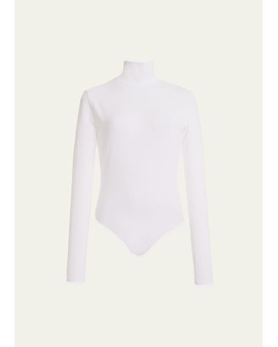 Another Tomorrow Turtleneck Bodysuit - White