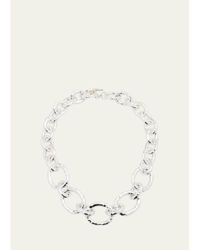 Ippolita Short Hammered Bastille Necklace In Sterling Silver - Natural