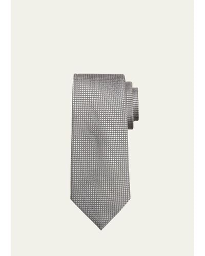 Charvet Textured Silk Tie - Gray