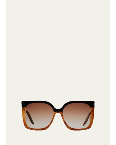 Barton Perreira Vanity Square Acetate Sunglasses - Natural