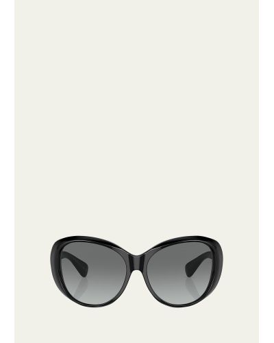 Oliver Peoples Maridan Gradient Acetate & Plastic Round Sunglasses - Gray