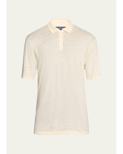 Frescobol Carioca Linen Polo Shirt - Natural