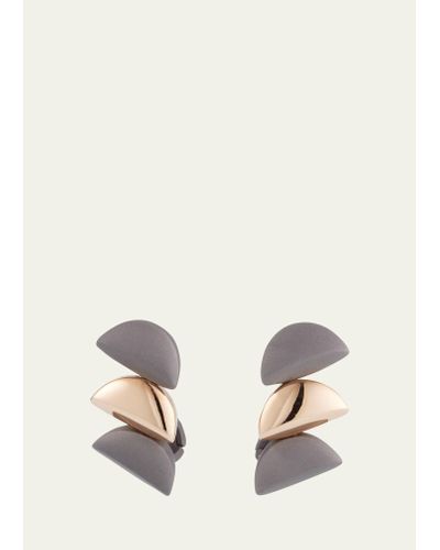 Vhernier 18k Rose Gold And Titanium Eclisse Endless Clip-on Earrings - Natural