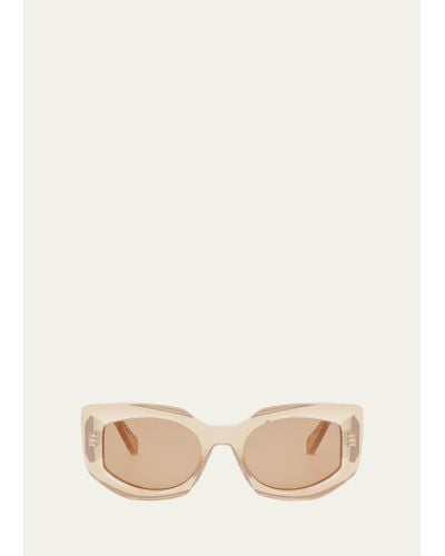 Celine Bold 3 Dots Acetate Butterfly Sunglasses - Natural
