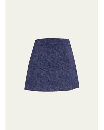 Karla Colletto Nori A-line Denim Mini Skirt - Blue