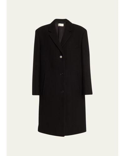 The Row Ardon Wool-blend Overcoat - Black