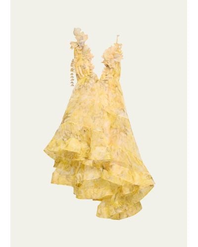 Zimmermann Harmony Asymmetrical Dress - Yellow