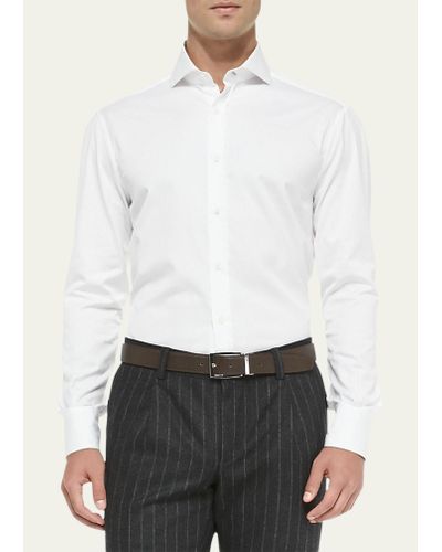 Brunello Cucinelli Button-down Slim-spread Collar Shirt - White