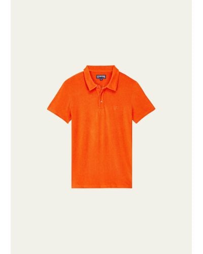 Vilebrequin Organic Terry Polo Shirt - Orange