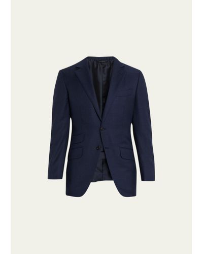 Tom Ford O'connor Micro-structured Suit - Blue