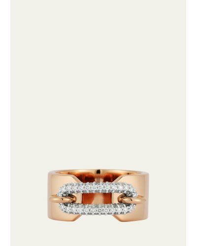 WALTERS FAITH Morell 18k Rose Gold Diamond Elongated Oval Cuff Ring - Natural