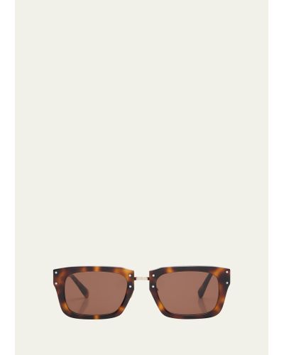 Jacquemus Les Lunettes Soli Acetate Rectangle Sunglasses - Natural