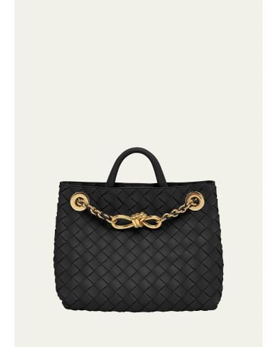Bottega Veneta Small Andiamo Shoulder Bag With Chain Strap - Black