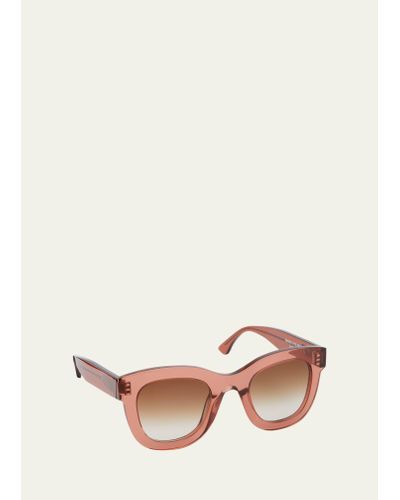 Thierry Lasry Gambly 1955 Rectangle Acetate Sunglasses - Natural
