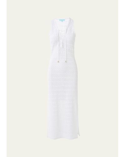 Melissa Odabash Maddie Crochet Knit Maxi Dress - White