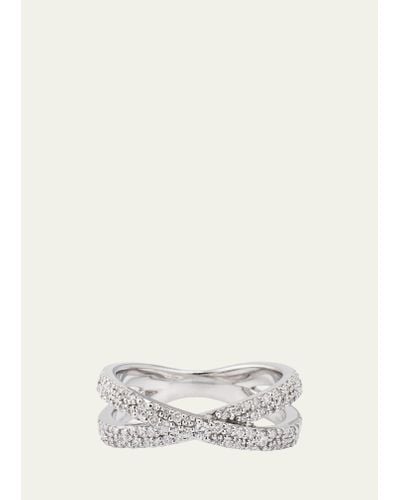 Lana Jewelry 14k Flawless Diamond Vanity Crisscross Ring - Natural