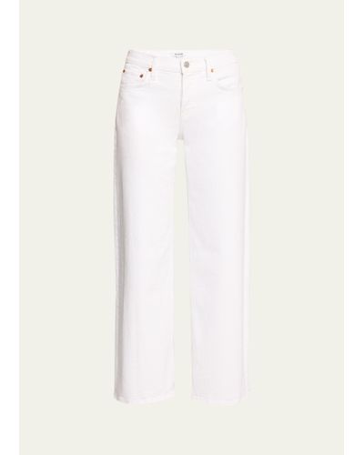 RE/DONE Mid-rise Wide-leg Crop Jeans - White