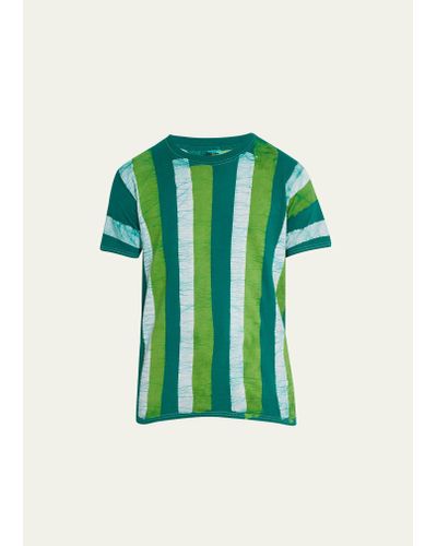 Studio 189 Batik Broad Striped T-shirt - Green