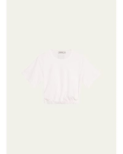 Jonathan Simkhai Jojo Cropped Short-sleeve Cotton T-shirt - Natural