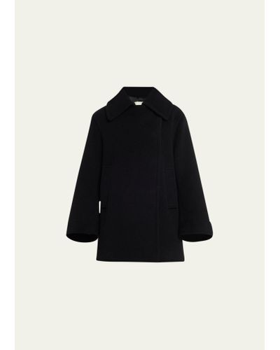 WE-AR4 The Jackie Wool-cashmere Peacoat - Black