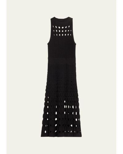 Jonathan Simkhai Nash Sleeveless Halter Crochet Midi Dress - Black