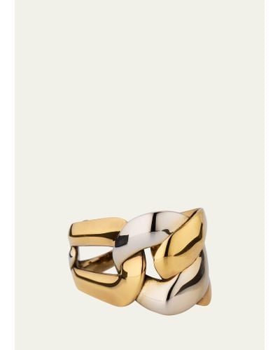 Alexander McQueen Double Chain Ring - Natural