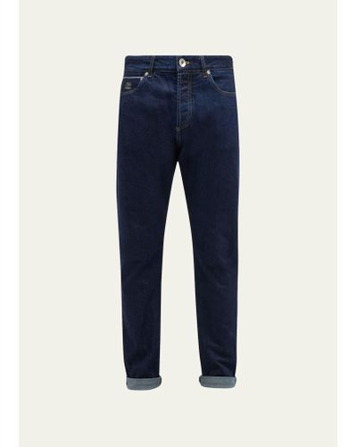 Brunello Cucinelli Selvedge Denim 5-pocket Jeans - Blue