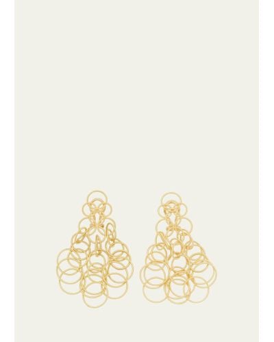 Buccellati Hawaii 18k Gold Pendant Earrings - White