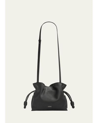 Loewe Flamenco Mini Leather Clutch Bag - Natural