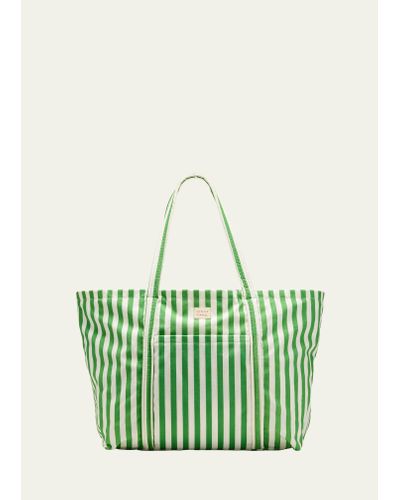 Loeffler Randall Dina Striped Nylon Tote Bag - Green