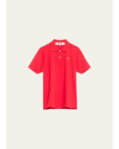 Comme des Garçons Polo Shirt With Heart - Red