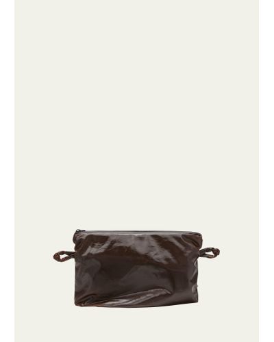 Kassl Skai Faux-leather Pouch Clutch Bag - Natural
