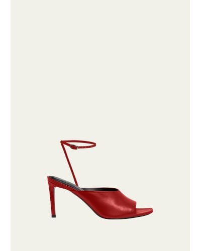 Peter Do Napa Ankle-strap Mule Sandals - Red