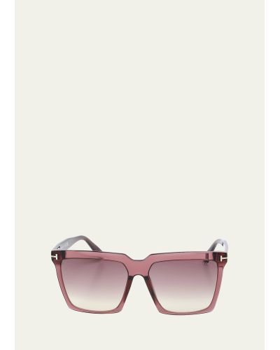 Tom Ford Gradient Acetate Square Sunglasses - Pink