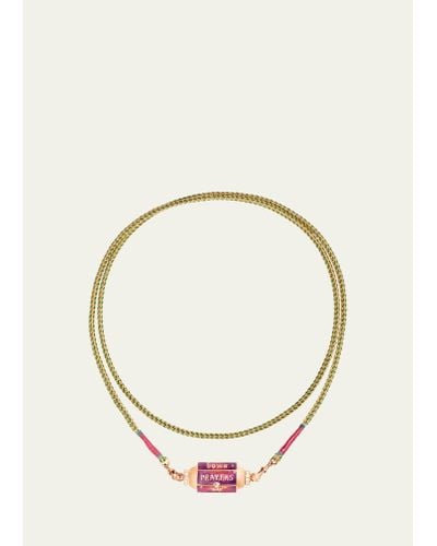 Marie Lichtenberg 18k Rose Gold Prayer Box Locket Cord Necklace - Metallic