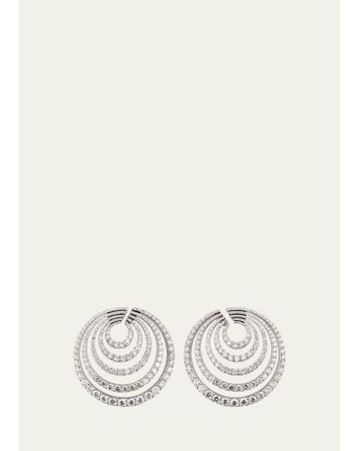 Bayco White Gold Spiral Earrings With Diamonds - Natural