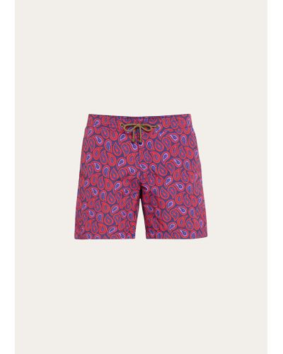 Charvet x Thorsun Large Paisley Swim Shorts - Pink