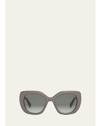 Celine Triomphe Acetate Butterfly Sunglasses - Gray