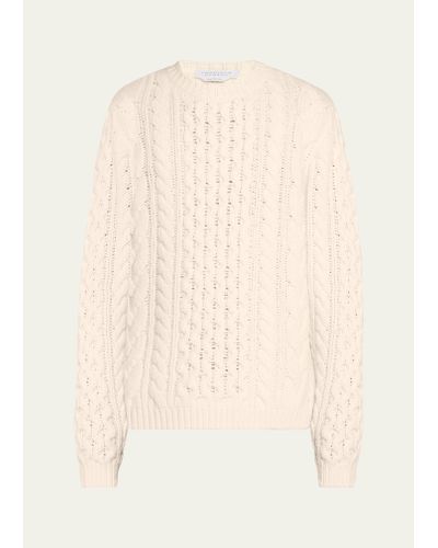 Gabriela Hearst Geoffrey Cashmere Knit Crewneck Sweater - Natural