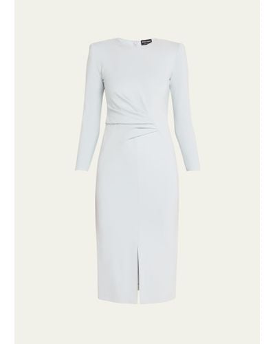 Giorgio Armani Milano Jersey Dress With Gathered Waist - White