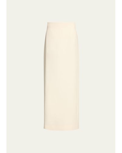 Wardrobe NYC Long Column Wool Skirt - Natural