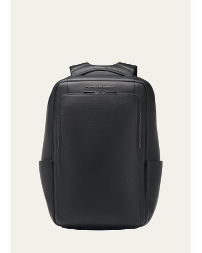 Porsche Design Roadster Leather Medium Backpack - Black