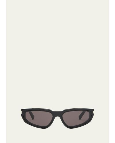 Saint Laurent Nova Acetate Cat-eye Sunglasses - White