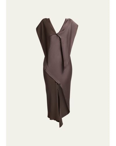 Setchu Origami Midi Dress 3 - Brown