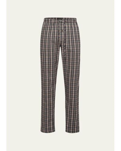 Hanro Cozy Comfort Flannel Pajama Pants - Gray