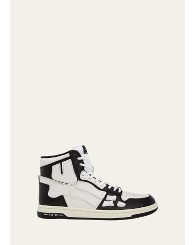 Amiri Skel-top Hi Leather Bones High-top Sneakers - White